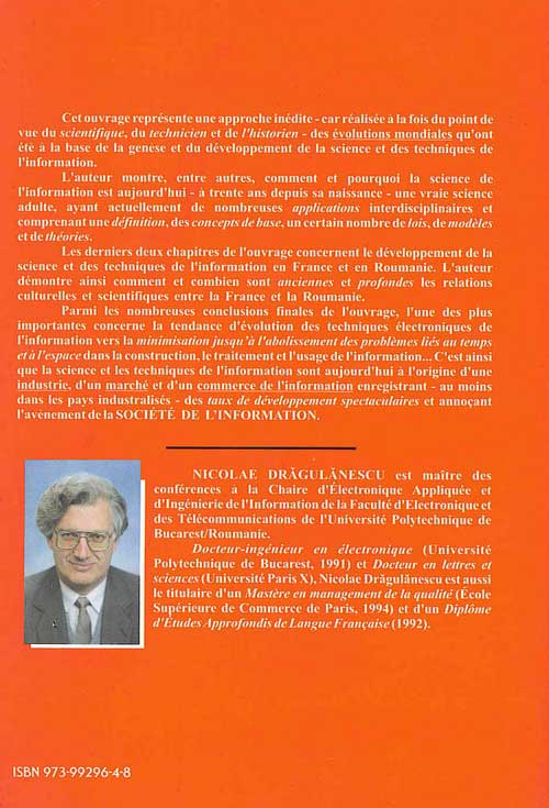 Science et technique d l`information -  Genese et evolution - auteur N.Dragulanescu